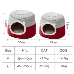 New Winter Deep Sleep Comfort Cat Bed Cats Tent Cozy Cave Capsule Small Dogs Cats House Indoor (Medium,Green) -Pet Products Shop 41UvD9G1wcL 2