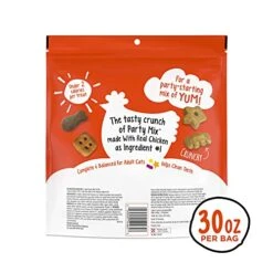 Purina Friskies Made In USA Facilities Cat Treats, Party Mix Original Crunch - 30 Oz. Pouch -Pet Products Shop 41W0GxiFz7S