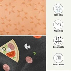 Food Pizza Dog Bed Cat Bed Soft Comfortable Pet Bed Non-Slip Calming Kennel Pad For Small Medium Large Dogs Cats 2116501 -Pet Products Shop 41Wj48QChtL