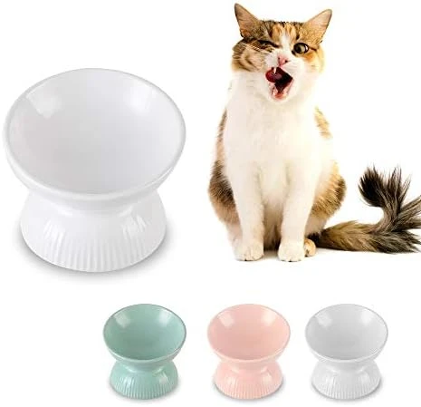 Raised Cat Food Bowls Ceramic - Tilted Elevated Cat Bowls Anti Vomiting - 4.9 In Small Cat Bowl For Dry Wet Food - Stress Free Shallow Cat Feeding Bowls For Whisker Fatigue - Dishwasher Safe - 4oz 10 Raised Cat Food Bowls Ceramic - Tilted Elevated Cat Bowls Anti Vomiting - 4.9 In Small Cat Bowl For Dry Wet Food - Stress Free Shallow Cat Feeding Bowls For Whisker Fatigue - Dishwasher Safe - 4oz - Image 8