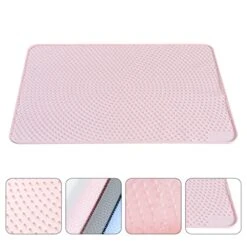 1pc Pink Water, Cushion Food For Mat- Trapper Mat Easy Non-Slip Silicone Pad Car To Tray Washable Cats And Water Litter Dog Placemat Floors Feeding Mats Cat Clean Rug -Pet Products Shop 41YukHbYmKL