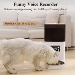 JFISHION Automatic Cat Feeders,6L Automatic Cat Food Dispenser,Timed Cat Feeders For Dry Food Automatic Dog Feeder With Timer,Automatic Pet Feeders For Cats Dogs 6 Meals Per Day Dual Power SupplyWhite 7 JFISHION Automatic Cat Feeders,6L Automatic Cat Food Dispenser,Timed Cat Feeders For Dry Food Automatic Dog Feeder With Timer,Automatic Pet Feeders For Cats Dogs 6 Meals Per Day Dual Power SupplyWhite -Pet Products Shop 41ZHHouwI4L