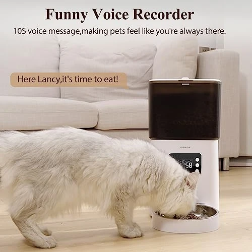 JFISHION Automatic Cat Feeders,6L Automatic Cat Food Dispenser,Timed Cat Feeders For Dry Food Automatic Dog Feeder With Timer,Automatic Pet Feeders For Cats Dogs 6 Meals Per Day Dual Power SupplyWhite 5 JFISHION Automatic Cat Feeders,6L Automatic Cat Food Dispenser,Timed Cat Feeders For Dry Food Automatic Dog Feeder With Timer,Automatic Pet Feeders For Cats Dogs 6 Meals Per Day Dual Power SupplyWhite - Image 3