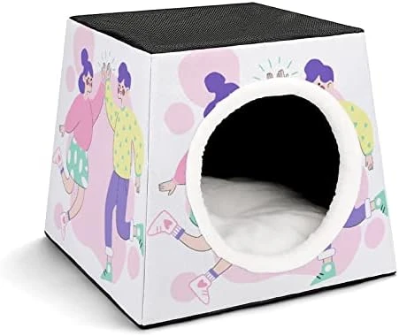 Printed Cat Cube Kitty House Indoor Cats Bed Cat Sofa Small Dogs Shelter Warm And Cozy Fried Chicken Foods 11 Printed Cat Cube Kitty House Indoor Cats Bed Cat Sofa Small Dogs Shelter Warm And Cozy Fried Chicken Foods - Image 9