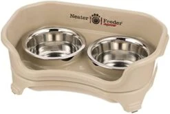 Neater Feeder Express For Cats - Mess Proof Pet Feeder With Stainless Steel Food & Water Bowls - Drip Proof, Non-Tip, And Non-Slip - Cappuccino -Pet Products Shop 41ZnlwTqjXL. AC