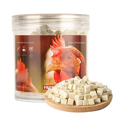 Pwshymi Freeze Dried Dog And Cat Treats, Chicken Pet Freeze Dried Cat Food Treats Dried Chicken Dried Treats For Training, Topper Or Snack(Chicken Cube) 3 Pwshymi Freeze Dried Dog And Cat Treats, Chicken Pet Freeze Dried Cat Food Treats Dried Chicken Dried Treats For Training, Topper Or Snack(Chicken Cube)
