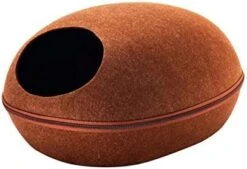 YangYan Pet Cat Bed Cave Sleeping House Nest Kennel Felt Cloth Zipper Pet Cat Basket Egg Shape Pet Bed Mat Cushion For Cats Small Dogs (Color : H, Size : 47x28x25cm) -Pet Products Shop 41b49 e0ANL. AC