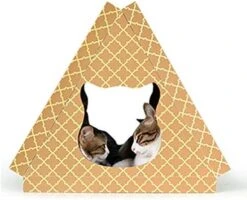 Fhony Corrugated Cat Cardboard Pet House Condo Apartment Pet Catpets Kitties Cat Accessories Box House Cat Scratcher Cat Toys Scratch Cardboards Scratching Pad Scratchy Box,Patrón -Pet Products Shop 41bJF65YJXL. AC