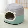 New Winter Deep Sleep Comfort Cat Bed Cats Tent Cozy Cave Capsule Small Dogs Cats House Indoor (Medium,Green) -Pet Products Shop 41c8xZ62UoL