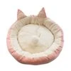JENPECH Cute Cat Bed - Cat Ear Design - Non-Slip Bottom Comfortable Fabric Pet Sleeping Cushion For Cat - Comfortable Cat Bed For Indoor Cats -Pet Products Shop 41dyB4BlWAL