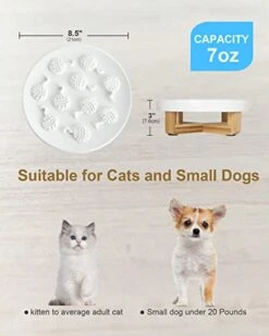 Raised Cat Dog Slow Feeder Bowl With Stand, Cat Bowls For Slow Eating, Ceramic Elevated Slow Feed Cat Bowls, Pet Bowl For Cat And Dog, Cat Puzzle Feeder For Healthy Eating Diet, 3'' High, 8.5'' Wide 9 Raised Cat Dog Slow Feeder Bowl With Stand, Cat Bowls For Slow Eating, Ceramic Elevated Slow Feed Cat Bowls, Pet Bowl For Cat And Dog, Cat Puzzle Feeder For Healthy Eating Diet, 3'' High, 8.5'' Wide -Pet Products Shop 41eJrxSw5kL