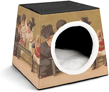 Printed Cat Cube Kitty House Indoor Cats Bed Cat Sofa Small Dogs Shelter Warm And Cozy Fried Chicken Foods 17 Printed Cat Cube Kitty House Indoor Cats Bed Cat Sofa Small Dogs Shelter Warm And Cozy Fried Chicken Foods - Image 15