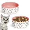 MSBC Ceramic Cat Bowls(13oz/390ml), Cute Cat Food And Water Feeder Set, Dog Cat Basic Bowl, Small Pet Feeding Dishes For Cat, Kitten, Small Dog, Whisker Stress Free, Dishwasher Safe, Set Of 2, Pink 1 MSBC Ceramic Cat Bowls(13oz/390ml), Cute Cat Food And Water Feeder Set, Dog Cat Basic Bowl, Small Pet Feeding Dishes For Cat, Kitten, Small Dog, Whisker Stress Free, Dishwasher Safe, Set Of 2, Pink -Pet Products Shop 41fX9ObawtL