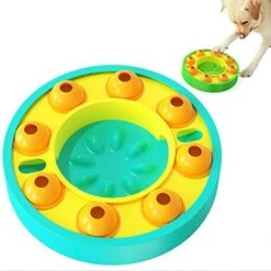 GENERIC Dog Cat Puzzle Toys, Cat Kitten Brain Toys Mentally Stimulation Toys Puzzle Feeder, Interactive Dog Cat Toys, Treat Dispenser Chew Toy Games, Dispensing Bowl Gifts For Puppy (Green And Yellow) -Pet Products Shop 41fdvQS05CL. AC