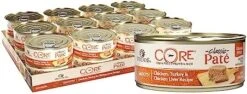 Wellness CORE Grain-Free Wet Cat Food, Natural Canned Food For Cats, Made With Real Meat (Chicken, Turkey & Chicken Liver Pate, 3 Oz Cans, Pack Of 12) -Pet Products Shop 41g0u7HTcPL. AC