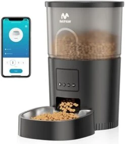 IMIPAW Automatic Cat Food Dispenser, WiFi Cat Feeder With APP Control For Pet Dry Food, Timed Pet Feeder Programmable With 10s Meal Call, Dual Power Supply, Slow Feeder For Cats & Small Dogs, Black -Pet Products Shop 41gZ5ZIjUL. AC