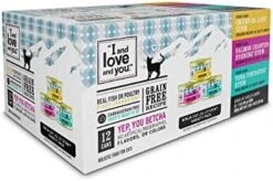 I AND LOVE AND YOU Naked Essentials Canned Wet Cat Food - Variety Pack: Beef Recipe, Salmon+Chicken Recipe, Turkey Recipe, 3-Ounce, Pack Of 12 Cans, Variety Pack Pate; Beef, Salmon, Turkey -Pet Products Shop 41gq0OXJ1nL. AC