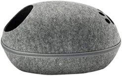 YangYan Pet Cat Bed Cave Sleeping House Nest Kennel Felt Cloth Zipper Pet Cat Basket Egg Shape Pet Bed Mat Cushion For Cats Small Dogs (Color : H, Size : 47x28x25cm) -Pet Products Shop 41h0bGqapvL. AC