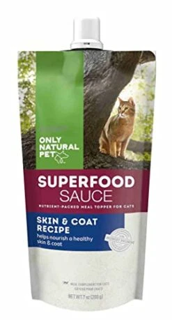Only Natural Pet Superfood Sauce - Skin & Coat Recipe - Nutrient Packed Meal Topper For Cats - 7 Oz (2 Pack (Two 7oz Pouches)) -Pet Products Shop 41hN1tZPz0L