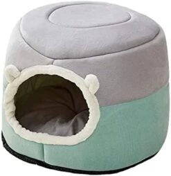 New Winter Deep Sleep Comfort Cat Bed Cats Tent Cozy Cave Capsule Small Dogs Cats House Indoor (Medium,Green) -Pet Products Shop 41hj126oCL. AC
