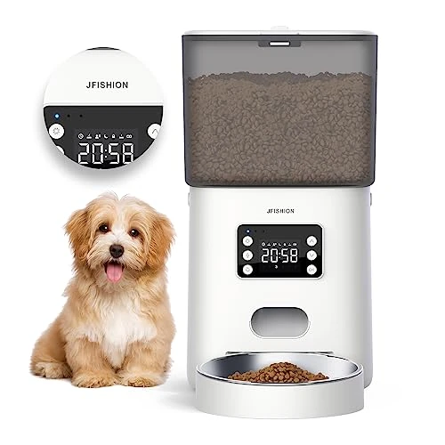 JFISHION Automatic Cat Feeders,6L Automatic Cat Food Dispenser,Timed Cat Feeders For Dry Food Automatic Dog Feeder With Timer,Automatic Pet Feeders For Cats Dogs 6 Meals Per Day Dual Power SupplyWhite 3 JFISHION Automatic Cat Feeders,6L Automatic Cat Food Dispenser,Timed Cat Feeders For Dry Food Automatic Dog Feeder With Timer,Automatic Pet Feeders For Cats Dogs 6 Meals Per Day Dual Power SupplyWhite
