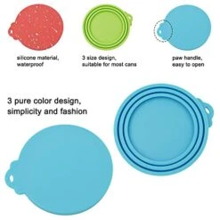 SENHAI 3 Pcs Silicone Pet Can Covers & 2 Pcs Pet Spoons, Canned Food Lid And Spoon For Dog And Cat, One Meet Three Sizes - Red Green, Light Blue 14 SENHAI 3 Pcs Silicone Pet Can Covers & 2 Pcs Pet Spoons, Canned Food Lid And Spoon For Dog And Cat, One Meet Three Sizes - Red Green, Light Blue -Pet Products Shop 41i2LQqXhVL
