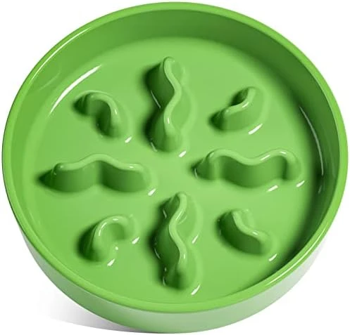 Ceramic Slow Feeder Dog Bowls Small Breed, 0.5 Cups Dog Food Dish For Fast Eaters, Puzzle Bowl For Small Dogs And Cats,5.5 Inch-Green 12 Ceramic Slow Feeder Dog Bowls Small Breed, 0.5 Cups Dog Food Dish For Fast Eaters, Puzzle Bowl For Small Dogs And Cats,5.5 Inch-Green - Image 10