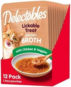 Hartz Delectables Savory Broths Chicken & Veggies Lickable Cat Treat, 12 Pack -Pet Products Shop 41iOjC8rvcL. AC