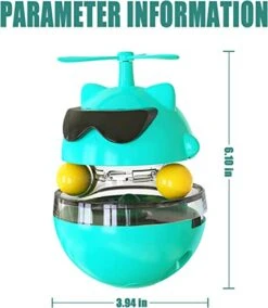PUINGREN Cat Food Tumbler Toys Cat Food Dispenser Cat Treat Toys Cat Food Balance Ball,Cat Food Puzzle Feeder For Indoor Cats InteractiveToy Gift For Kitten/Dogs-USB Charging Cat Toys(Yellow) -Pet Products Shop 41immPeYDPL