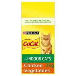 Go Cat Complete Indoor Adult Dry Cat Food With Chicken Vegetables And Garden Greens, 2kg