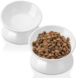 GENERIC PAILUOMU Ceramic Raised Cat Bowl, Set 2 Tilted Elevated Pet Food And Water Bowls, Stress Free Cat Dog Feeder Dish, Suitable For Small, Medium Cats And Dogs,Yellow -Pet Products Shop 41jRUbXsRdL. AC
