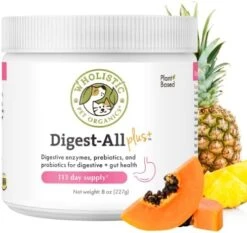 Wholistic Pet Organics: Dog Probiotics And Digestive Enzymes Powder Dog Prebiotic And Probiotic Supplement Prevents Upset Stomach Gut Health Probiotics For Dogs And Puppies Stool Ease For Dogs -Pet Products Shop 41jhFoklg4L. AC