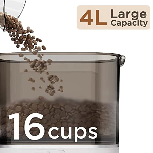 Mocoline Automatic Cat Feeders, 5G WiFi Cat Food Dispenser Auto Timed Smart Bluetooth 4L With APP Timer For Cat, Dog, Pet, Dry Food, Indoor 5 Mocoline Automatic Cat Feeders, 5G WiFi Cat Food Dispenser Auto Timed Smart Bluetooth 4L With APP Timer For Cat, Dog, Pet, Dry Food, Indoor - Image 3