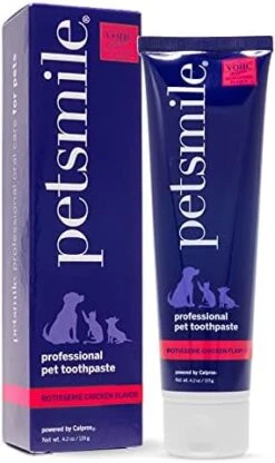 Petsmile Professional Pet Toothpaste | Cat & Dog Dental Care | Controls Plaque, Tartar, & Bad Breath | Only VOHC Accepted Toothpaste | Teeth Cleaning Pet Supplies (London Broil, 4.2 Oz) -Pet Products Shop 41mESTwaKRS. AC