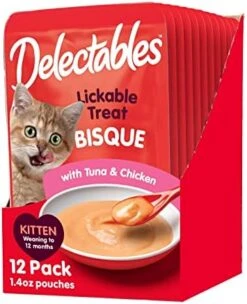 Hartz Delectables Bisque Tuna & Salmon Lickable Wet Cat Treats, 12 Count -Pet Products Shop 41mmHmxKSEL. AC