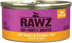 Rawz Natural Premium Pate Canned Cat Wet Food - Made With Real Meat Ingredients No BPA Or Gums -3 Oz Cans (Case Pack Of 18) (Rabbit&Pumpkin) 24 Rawz Natural Premium Pate Canned Cat Wet Food - Made With Real Meat Ingredients No BPA Or Gums -3 Oz Cans (Case Pack Of 18) (Rabbit&Pumpkin) -Pet Products Shop 41mvidvYpVL. AC