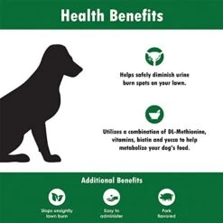 Urigreen Extra Strength Anti-Lawn Burn - DL-Methionine, Vitamins, Biotin, Yucca, And Probiotics - Metabolism Supplement For Dogs - 250 Tablets 12 Urigreen Extra Strength Anti-Lawn Burn - DL-Methionine, Vitamins, Biotin, Yucca, And Probiotics - Metabolism Supplement For Dogs - 250 Tablets -Pet Products Shop 41nENsOjksL