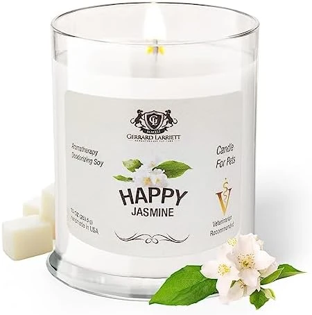 Gerrard Larriett - Deodorizing Soy Candles For Pets, Scented Candles For Removing Pet/Household Odors, Lasts Up To 40 Hours, White Candles For Home Scented With De-Stress Lavender & Chamomile Fragrance, 10 Oz 11 Gerrard Larriett - Deodorizing Soy Candles For Pets, Scented Candles For Removing Pet/Household Odors, Lasts Up To 40 Hours, White Candles For Home Scented With De-Stress Lavender & Chamomile Fragrance, 10 Oz - Image 9
