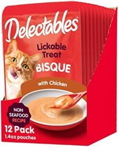 Delectables Bisque Non-Seafood Lickable Wet Cat Treats, Variety Pack, 12 Count (Pack Of 1) -Pet Products Shop 41njXfoAYJL. AC