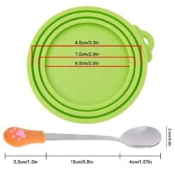 SENHAI 3 Pcs Silicone Pet Can Covers & 2 Pcs Pet Spoons, Canned Food Lid And Spoon For Dog And Cat, One Meet Three Sizes - Red Green, Light Blue 11 SENHAI 3 Pcs Silicone Pet Can Covers & 2 Pcs Pet Spoons, Canned Food Lid And Spoon For Dog And Cat, One Meet Three Sizes - Red Green, Light Blue -Pet Products Shop 41oLgD0NcQL