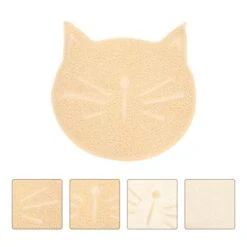 Plastic Bins Plastic Bins Portable Litter Box 2 PCS Cat Litter Mat- Cat Face Shaped Mat Cat Mat Pet Cat Face Shaped Pellet Cat Litter Kitten Litter Box Kitten Litter Box -Pet Products Shop 41oRCQ1c54L