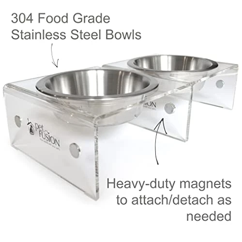 PetFusion Elevated Dog Bowls, Cat Bowls |Innovative Raised Pet Feeder With Embedded Magnets, Attach, Detach, Add On, Mix & Match |Short 4' & Tall 9' Elevated Feeder, Singles Or Pairs |12 Month Warr 5 PetFusion Elevated Dog Bowls, Cat Bowls |Innovative Raised Pet Feeder With Embedded Magnets, Attach, Detach, Add On, Mix & Match |Short 4' & Tall 9' Elevated Feeder, Singles Or Pairs |12 Month Warr - Image 3