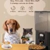 Ciays Automatic Cat Feeders, 5.6L Cat Food Dispenser Up To 20 Portions Control 4 Meals Per Day, Pet Dry Food Dispenser For Small Medium Cats Dogs, Dual Power Supply & Voice Recorder, Black, PAF-A06 -Pet Products Shop 41p63yqaOEL