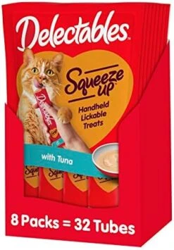 Hartz Delectables Squeeze Up Interactive Lickable Wet Cat Treats For Adult & Senior Cats, Tuna & Salmon, 4 Count(Pack Of 8) -Pet Products Shop 41pwgM84WhL. AC