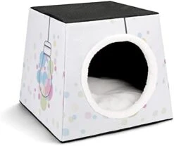 Printed Cat Cube Kitty House Indoor Cats Bed Cat Sofa Small Dogs Shelter Warm And Cozy Fried Chicken Foods 27 Printed Cat Cube Kitty House Indoor Cats Bed Cat Sofa Small Dogs Shelter Warm And Cozy Fried Chicken Foods -Pet Products Shop 41qHsanSc0L. AC
