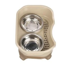 Neater Feeder Express For Cats - Mess Proof Pet Feeder With Stainless Steel Food & Water Bowls - Drip Proof, Non-Tip, And Non-Slip - Cappuccino -Pet Products Shop 41qKoQOFGKL