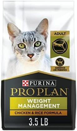 Purina Pro Plan Weight Control Dry Cat Food, Chicken And Rice Formula - 7 Lb. Bag -Pet Products Shop 41qXd83PkaL. AC