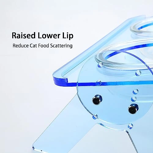 Cat Bowls Elevated For Indoor Cats, Aesthetic Adjustable Raised Cat Bowl With Stand For Kitten, Adult Cats, Senior Cats 4 Cat Bowls Elevated For Indoor Cats, Aesthetic Adjustable Raised Cat Bowl With Stand For Kitten, Adult Cats, Senior Cats - Image 2
