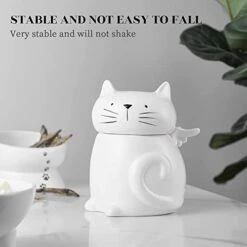 Y YHY 40oz Cat Treat Cookie Jar & 24oz Ceramic Dog And Cat Bowl Set -Pet Products Shop 41rAosWrDlL