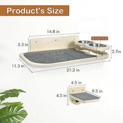 Cat Wall Shelves With 2 Steps,Cat Wall Mounted Shelves And Perches Set,Cat Wall Furniture With 2 Cat Bowls For Indoor Cats,Cat Climbing Shelf Hammock With Climbing Shelf Perches Plush Covered 10 Cat Wall Shelves With 2 Steps,Cat Wall Mounted Shelves And Perches Set,Cat Wall Furniture With 2 Cat Bowls For Indoor Cats,Cat Climbing Shelf Hammock With Climbing Shelf Perches Plush Covered -Pet Products Shop 41rVY4ljG3L